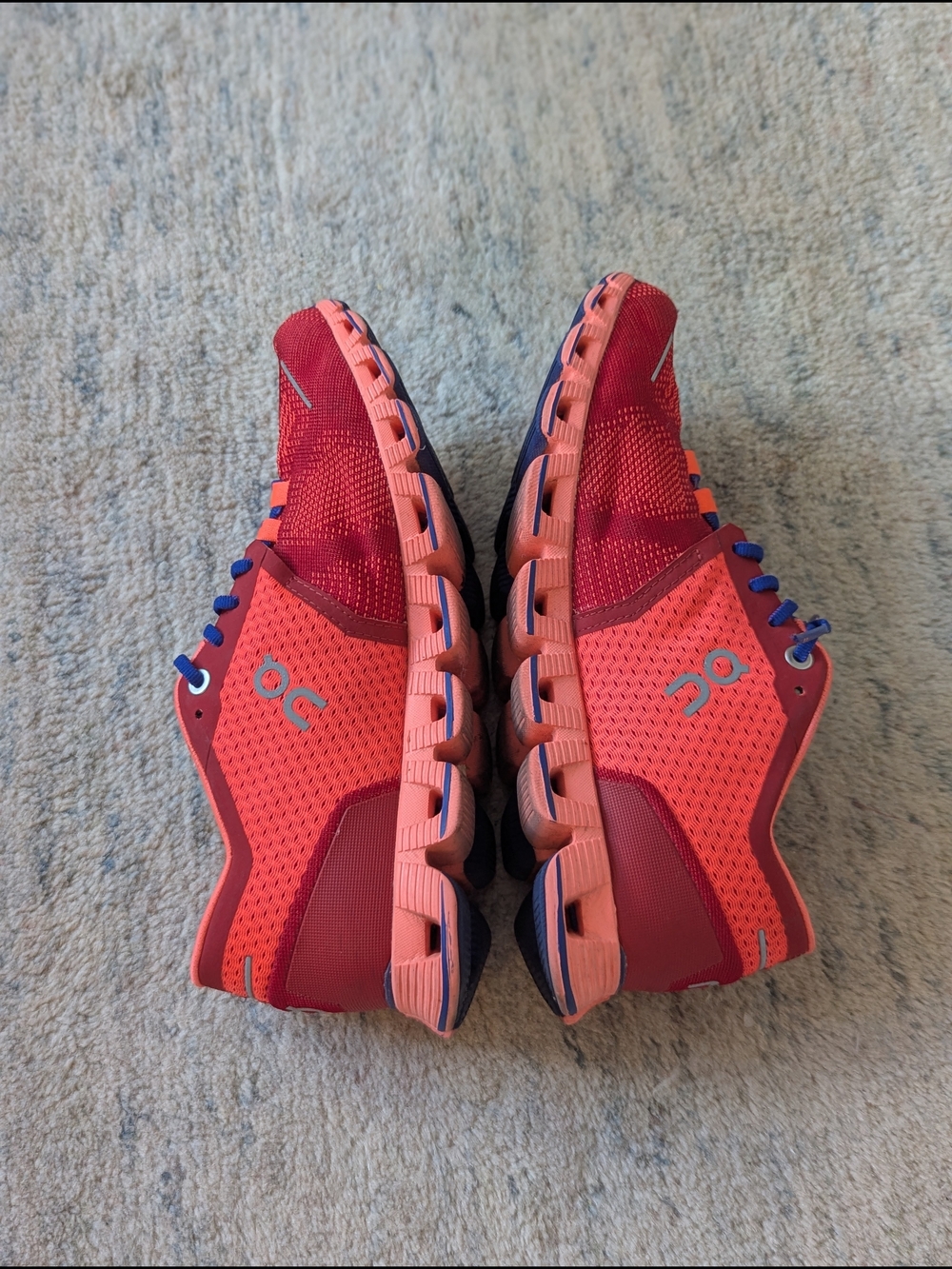On Running Women's Red and Blue Cloudflow Sneakers - Picture 5 of 9